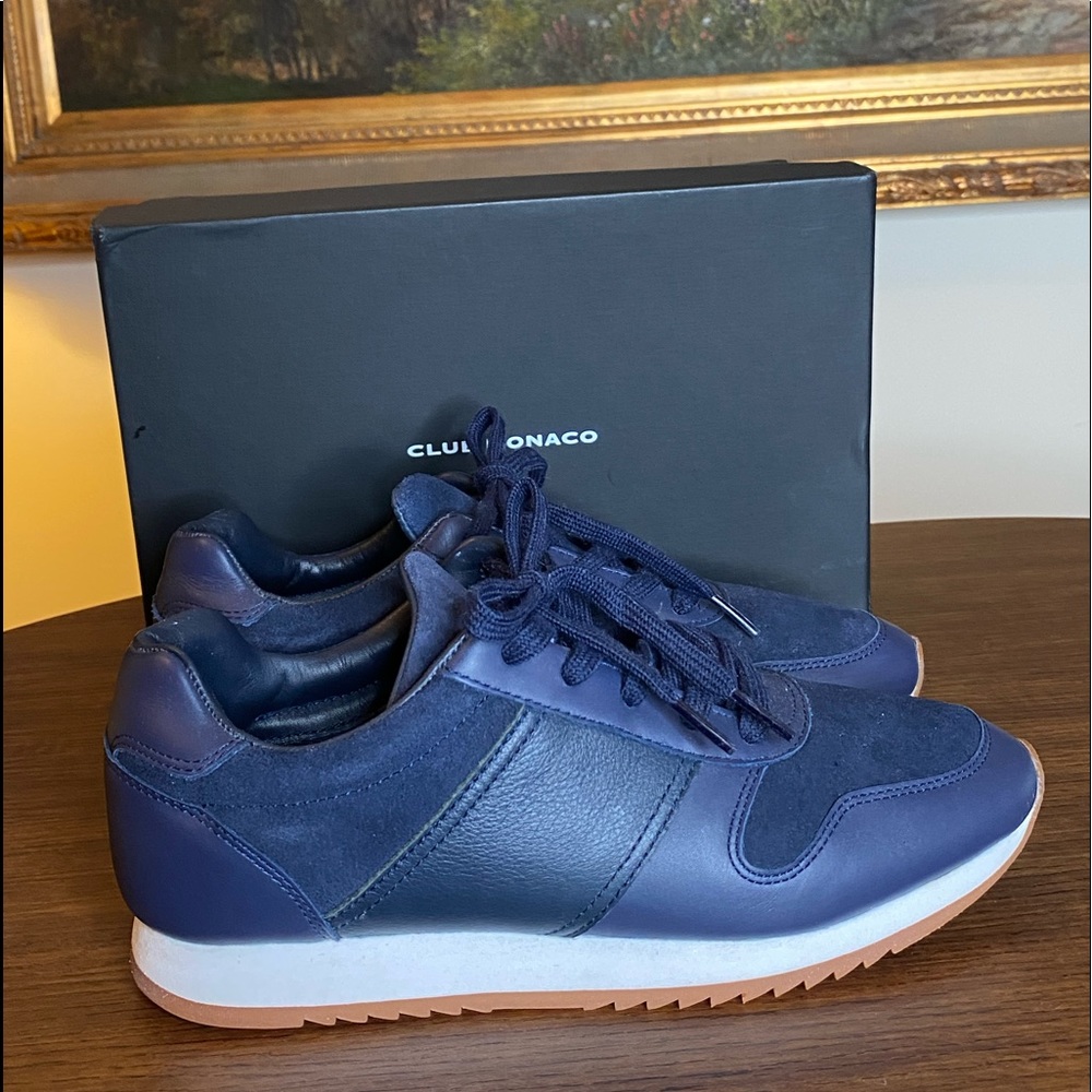 Navy Blue Running Shoes Zoe Trainers Women’s size 8 Club Monaco